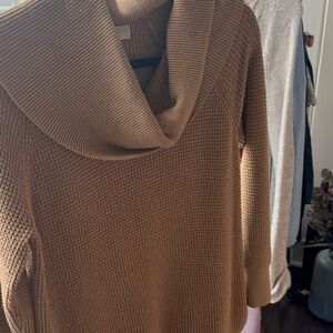 Michael Kors Tan Cowl Neck Sweater
